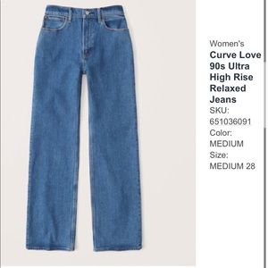 Abercrombie Curve Love Jeans